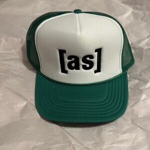 Green and White Trucker Hat